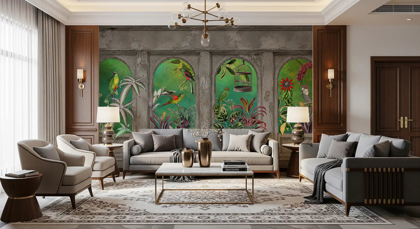 Tapeta ścienna Vintage Tropical Arches