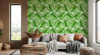 Monstera Aquarell in Grün Tapete⁠