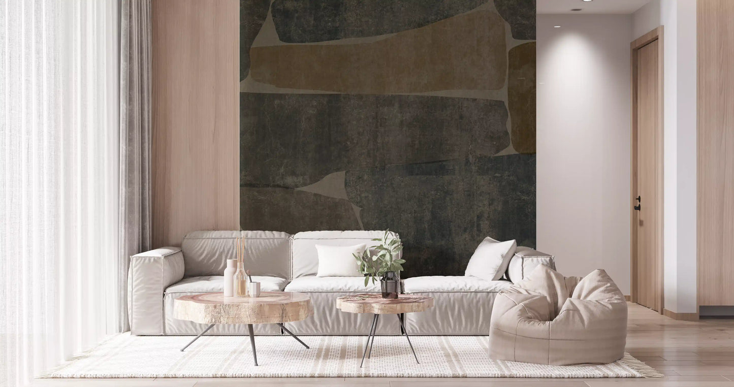 Modern Earthy Stone Slab Wallpaper Wall Mural