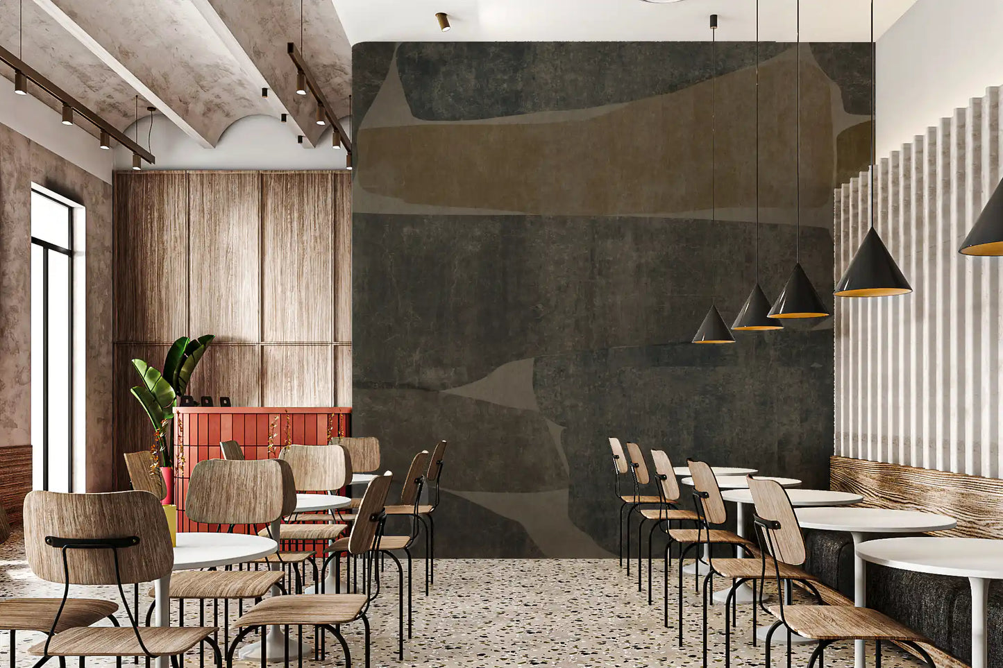 Modern Earthy Stone Slab Wallpaper Wall Mural