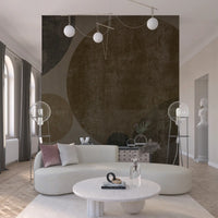 Industrial Concrete Spheres Geometric Wallpaper Wall Mural