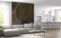 Industrial Concrete Spheres Geometric Wallpaper Wall Mural