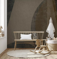 Mid-Century Textured Arcs Wall Mural Wall Mural