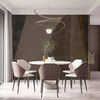 Mid-Century Textured Arcs Wall Mural Wall Mural