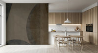 Mid-Century Textured Arcs Wall Mural Wall Mural