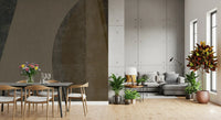 Mid-Century Textured Arcs Wall Mural Wall Mural