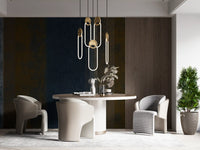 Moody Earth & Iron Textured Vertical Stripes Wall Mural