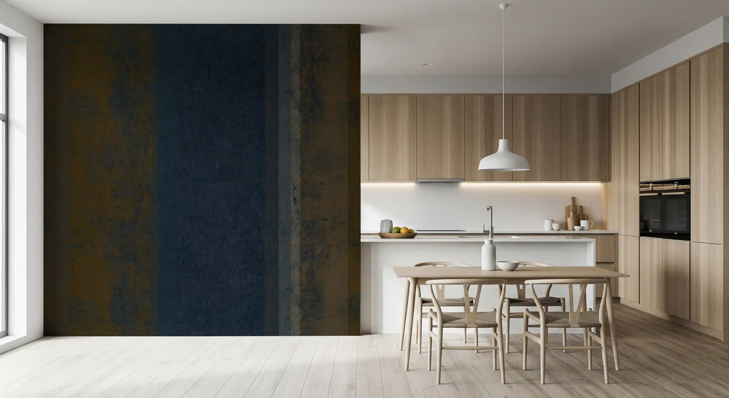 Moody Earth & Iron Textured Vertical Stripes Wall Mural