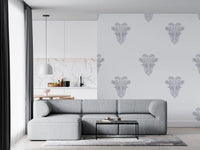 Minimalist Parisian Palm Crest Wall Decor Wallpaper⁠