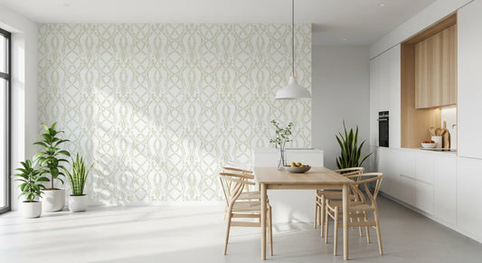 Sage Green Intertwined Botanical Vines Wallpaper Wallpaper⁠