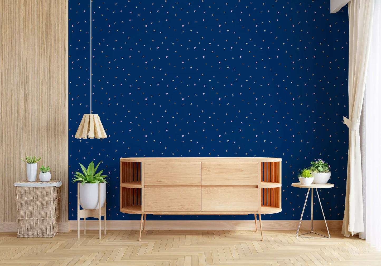 Midnight Confetti Terrazzo Tapete