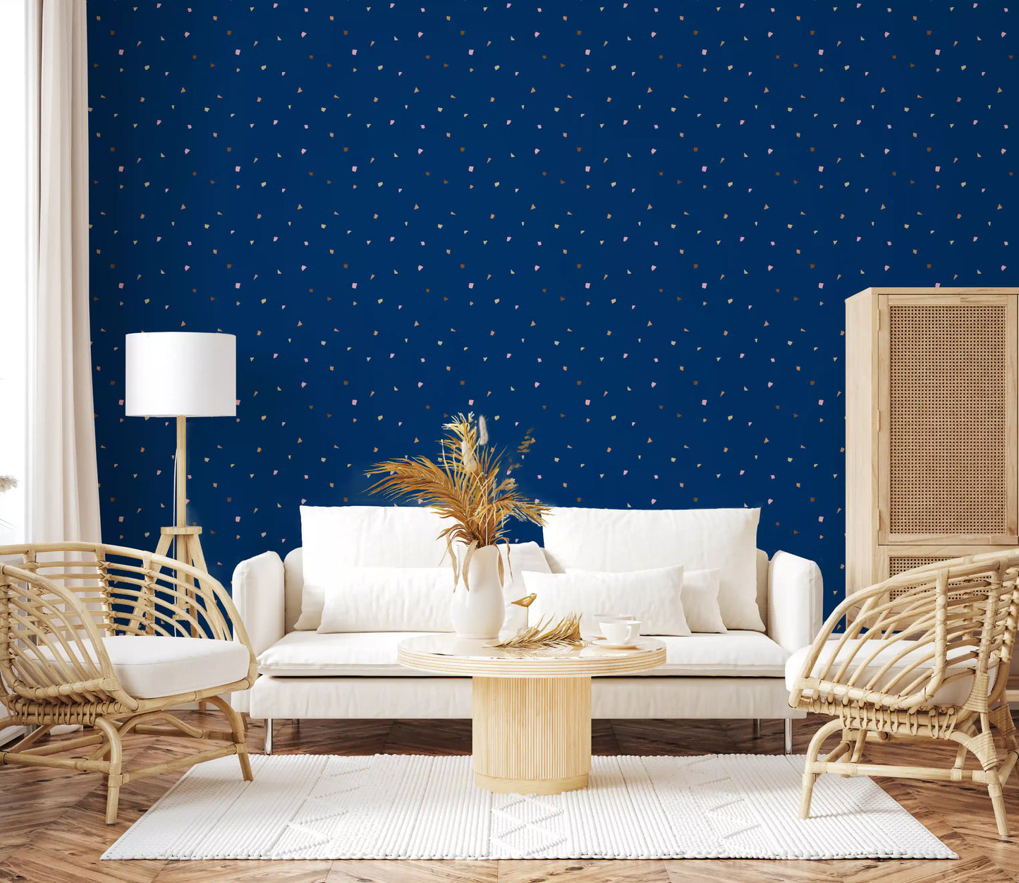 Midnight Confetti Terrazzo Tapete