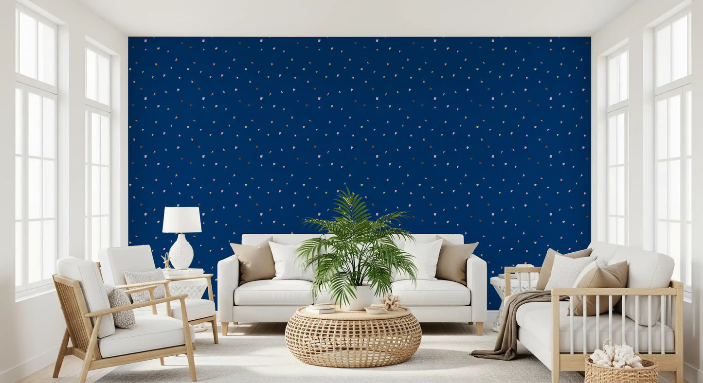 Midnight Confetti Terrazzo Tapete