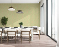 Soft Sage and Blush Pink Botanical Ogee Wallpaper Wallpaper⁠