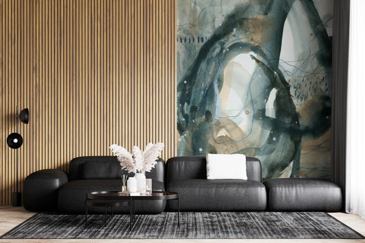 Ethereal Earth Fluid Abstract Watercolor Wall Mural