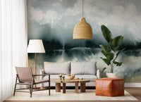 Wandbild „Flüsternder Nebel“ Aquarell-Landschaft