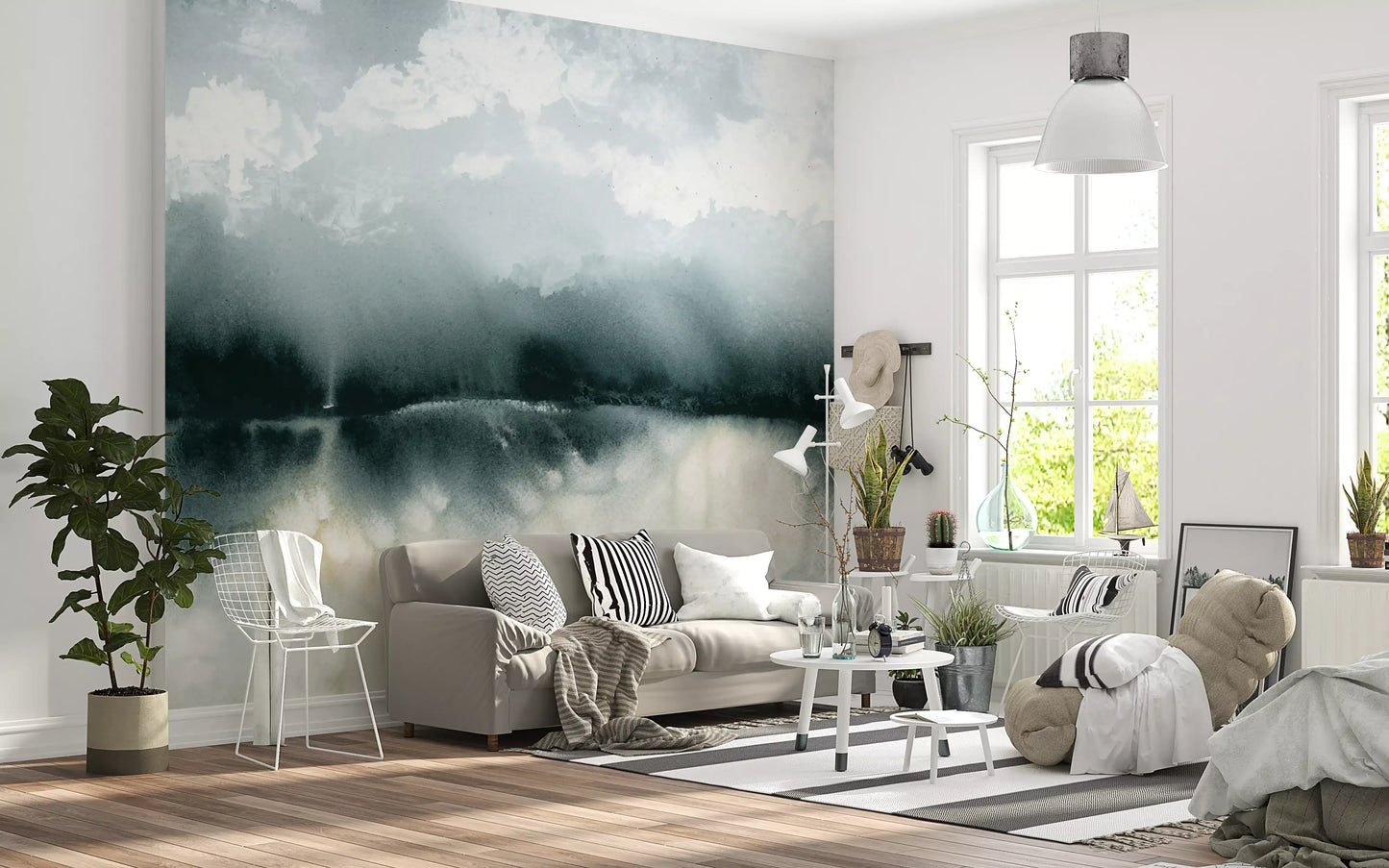 Wandbild „Flüsternder Nebel“ Aquarell-Landschaft