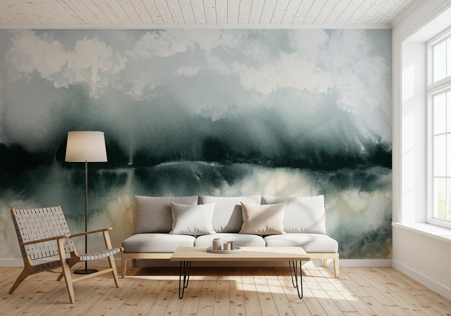 Wandbild „Flüsternder Nebel“ Aquarell-Landschaft