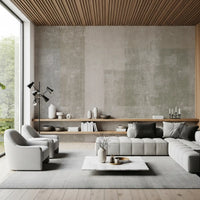 Muted Geometric Concrete Panels Wallpaper Wall Mural
