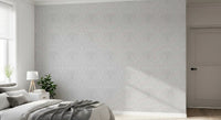 Light plaster grain running along a narrow bedroom wallpaper, GD10865
