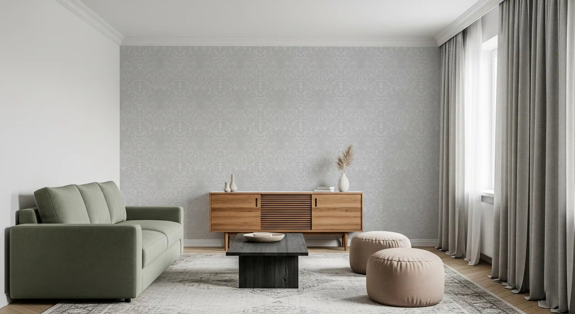 Barely there mottling over a chalky Alabaster Plaster wallpaper, GD10865

