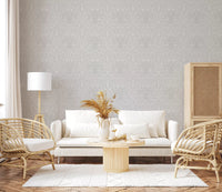 Pale plaster textured wallpaper spanning a calm living room, GD10865
