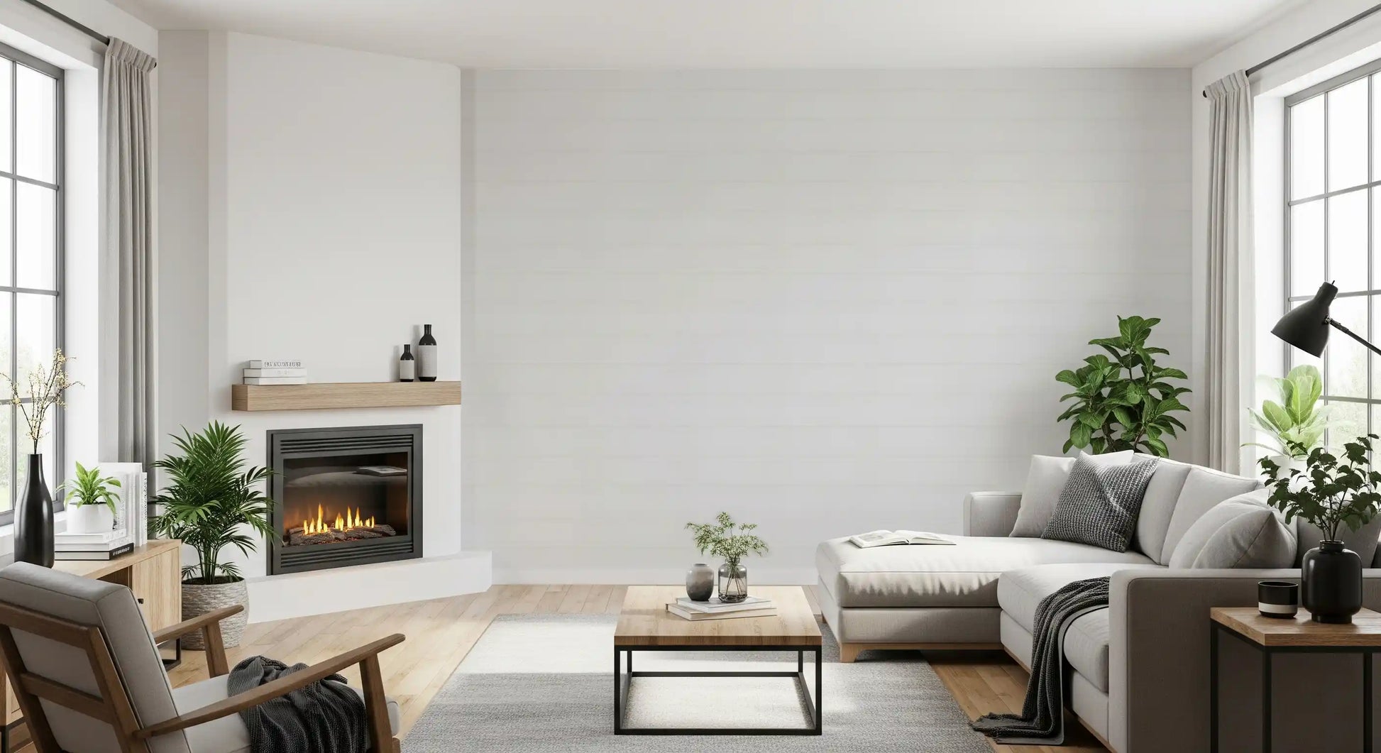 Warm white meets faint grey in a low-contrast plaid wallpaper GD10867
