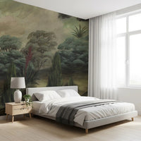 Wandbild Nebeliger Mittelmeerwald
