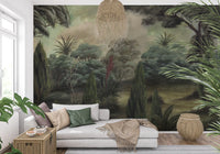 Wandbild Nebeliger Mittelmeerwald