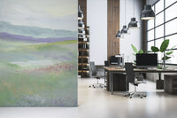 Misty Lavender Meadows Wallpaper Wall Mural