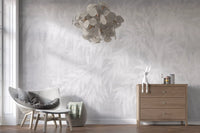Wandbild mit blassem Alabaster-Laubtextur
