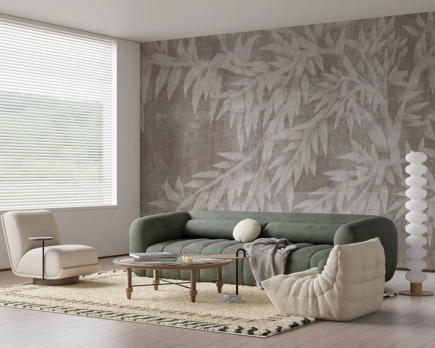 Serene Mist Bamboo Plaster Wall Mural