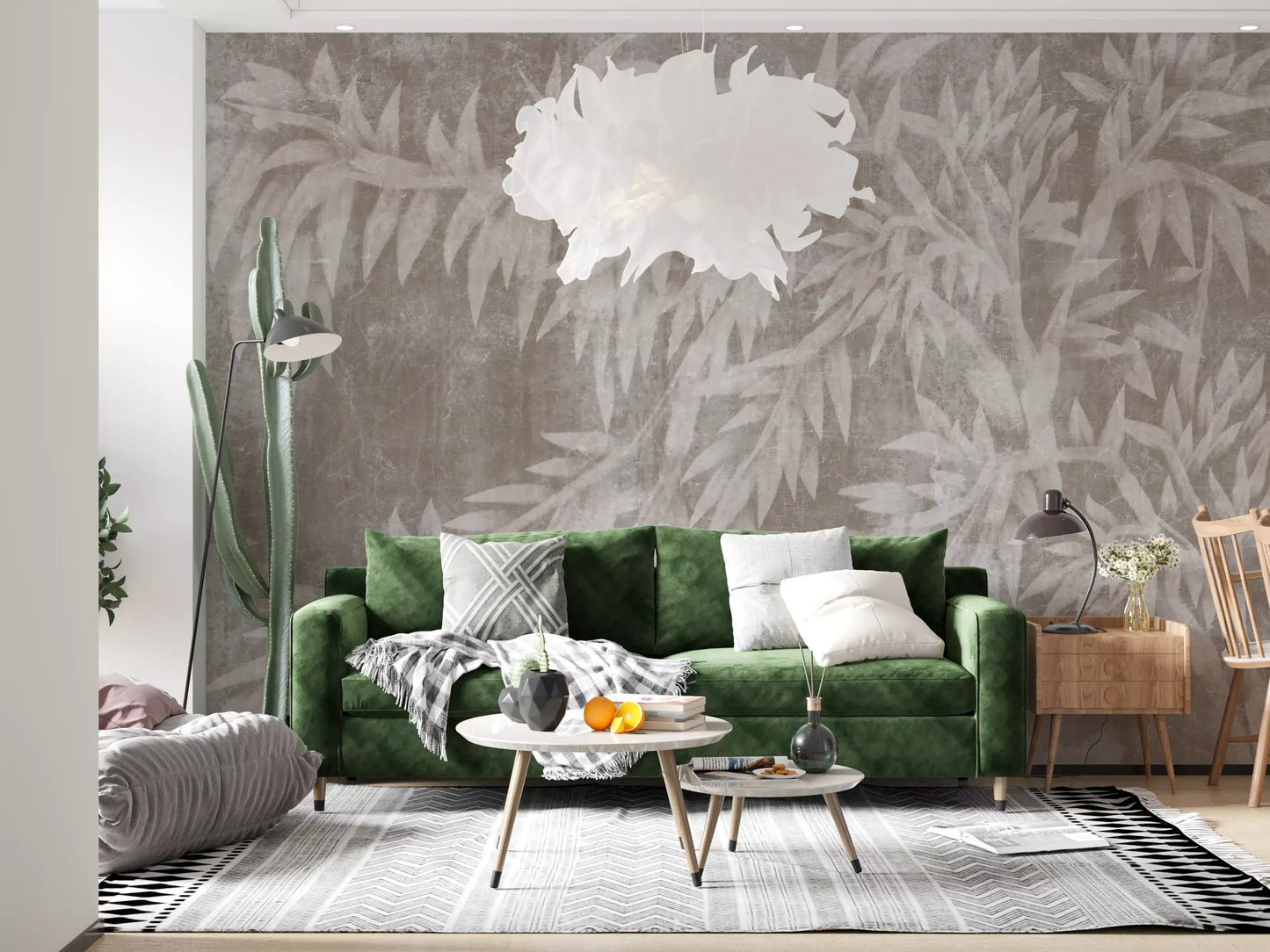 Serene Mist Bamboo Plaster Wall Mural