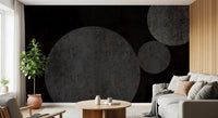 Papier peint mural géométrique texturé Eclipse sombre