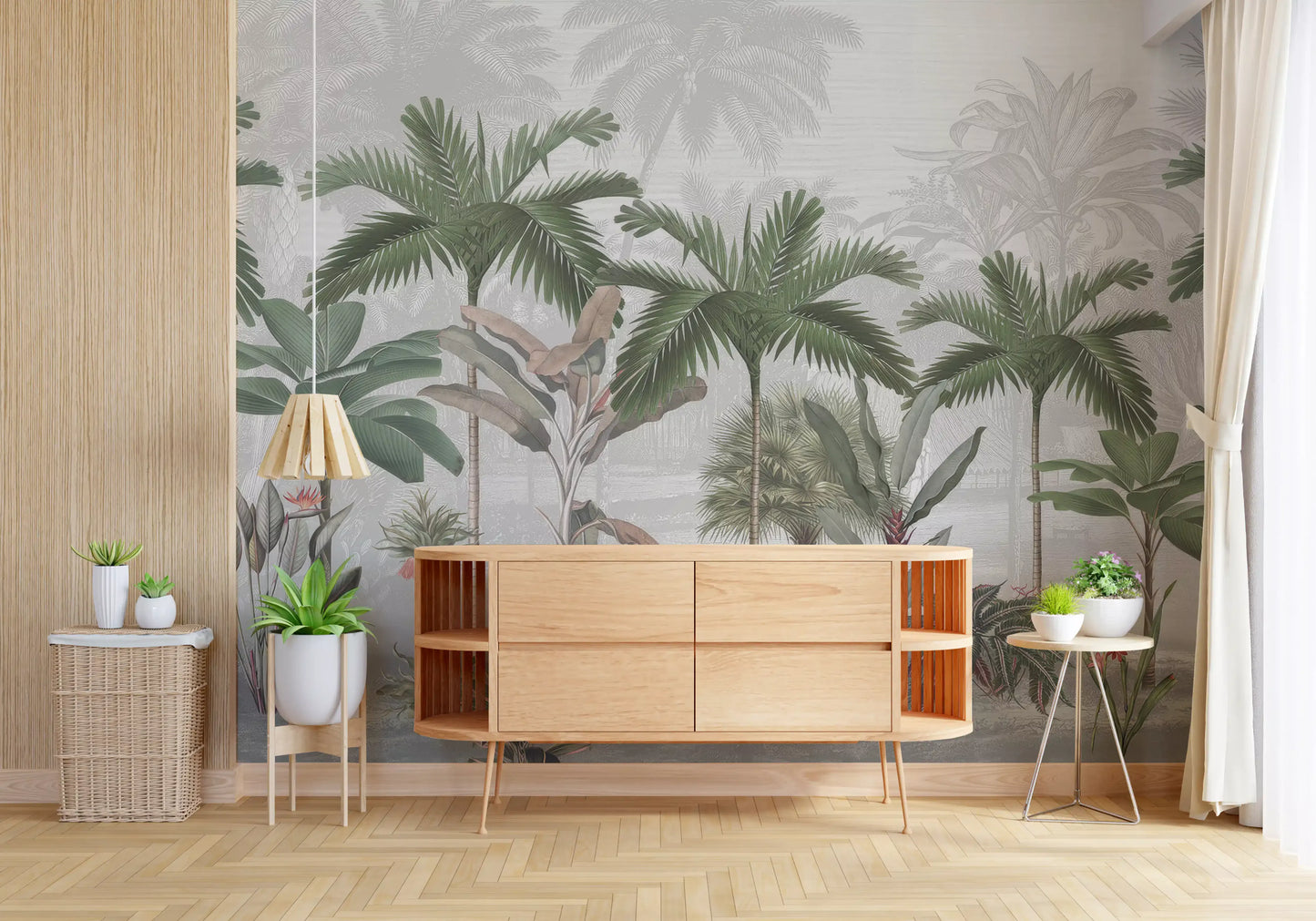 Vintage tropisches botanisches Wandbild
