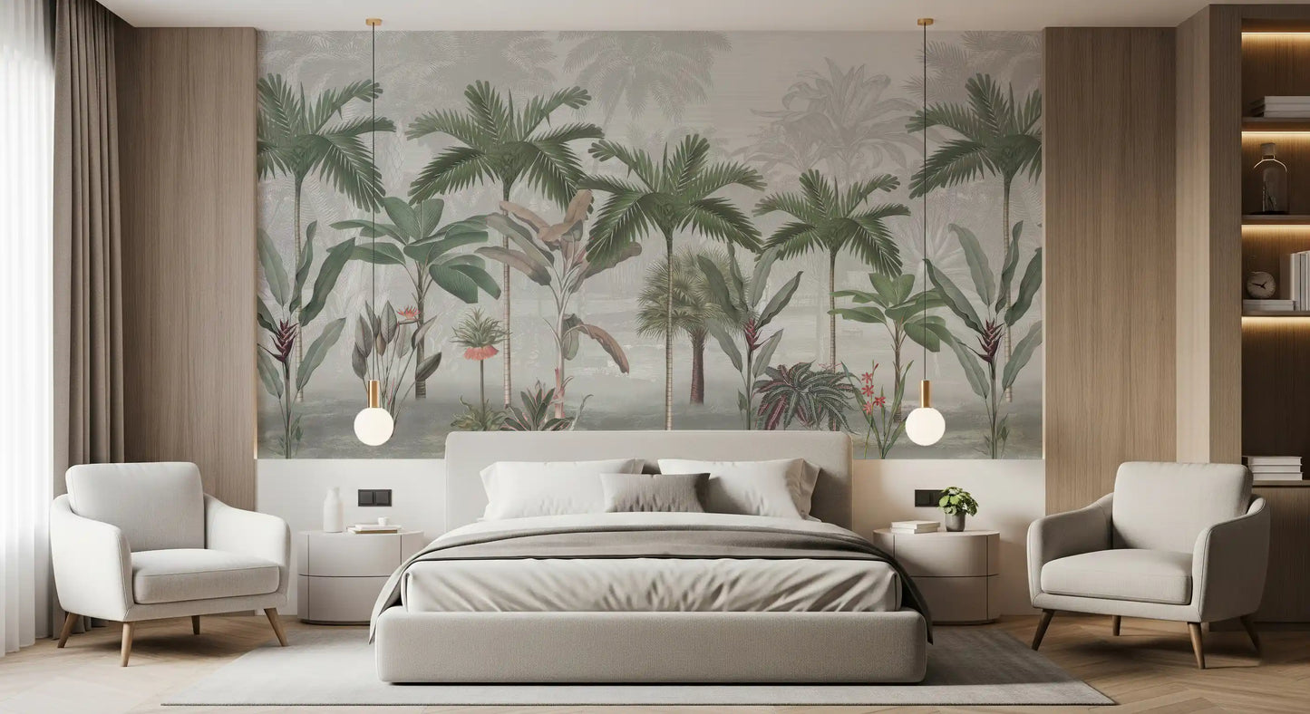 Vintage tropisches botanisches Wandbild