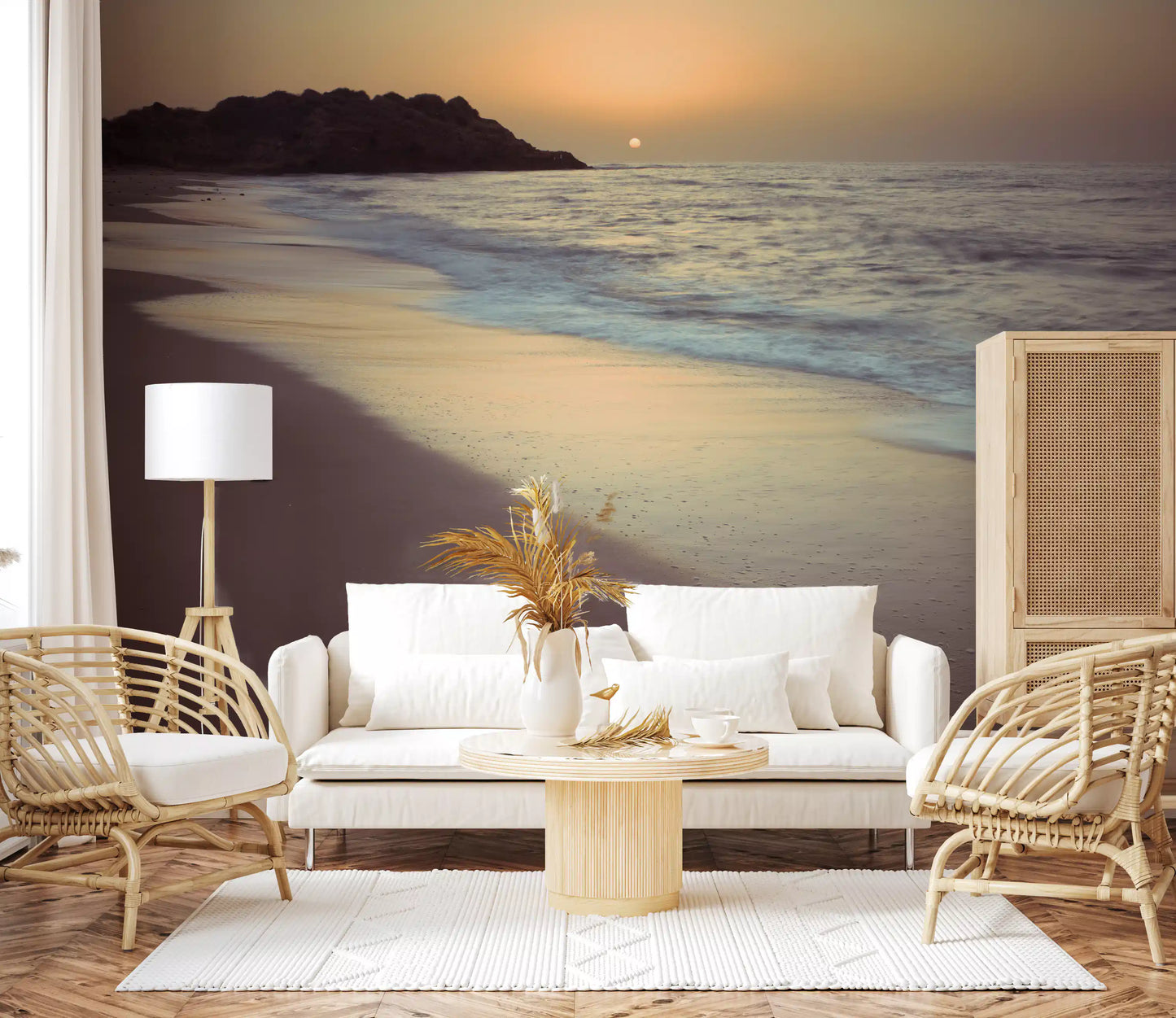 Wandbild Goldene Stunde Küstenlinie