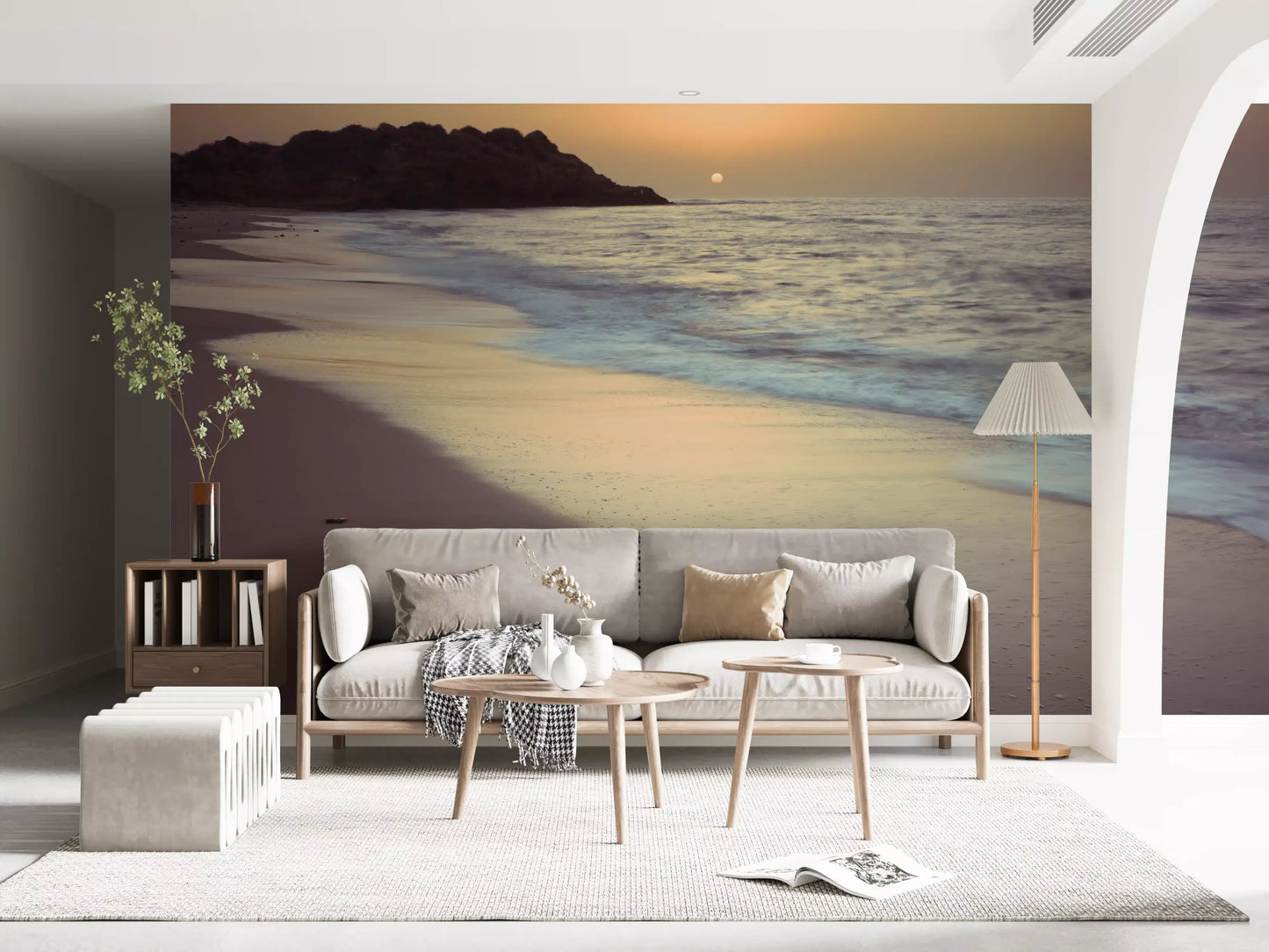 Wandbild Goldene Stunde Küstenlinie