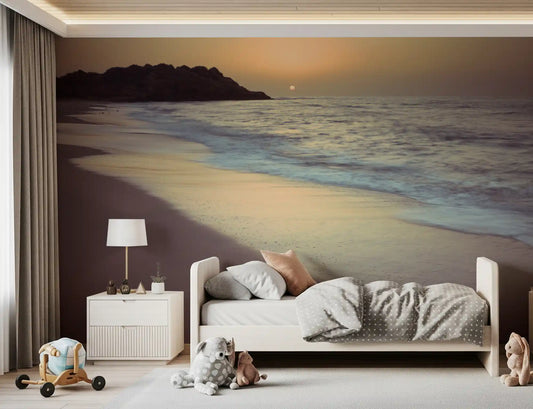 Golden Hour Coastline Wall Mural