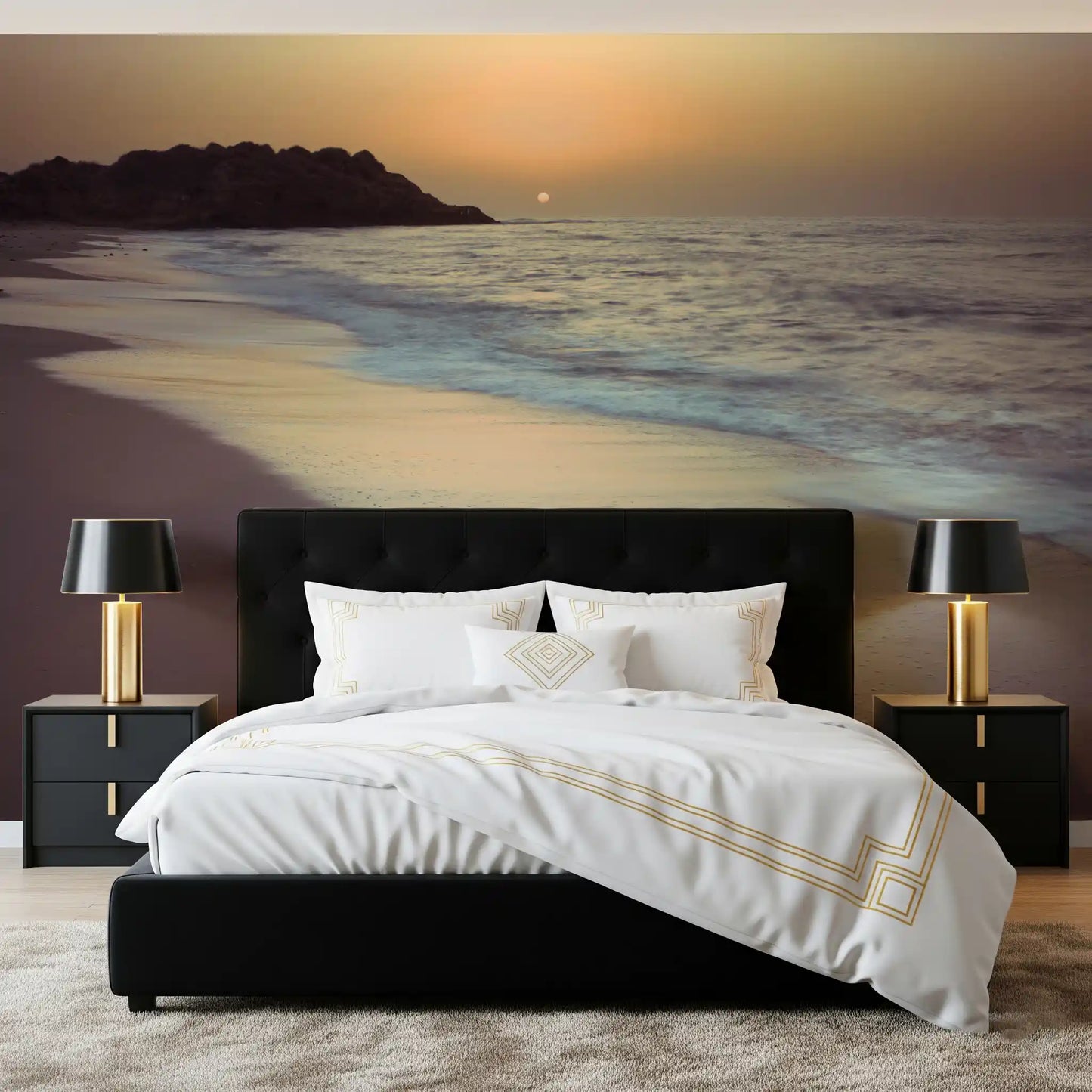 Wandbild Goldene Stunde Küstenlinie