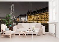 Muurdecoratie Nocturnal London Eye en County Hall