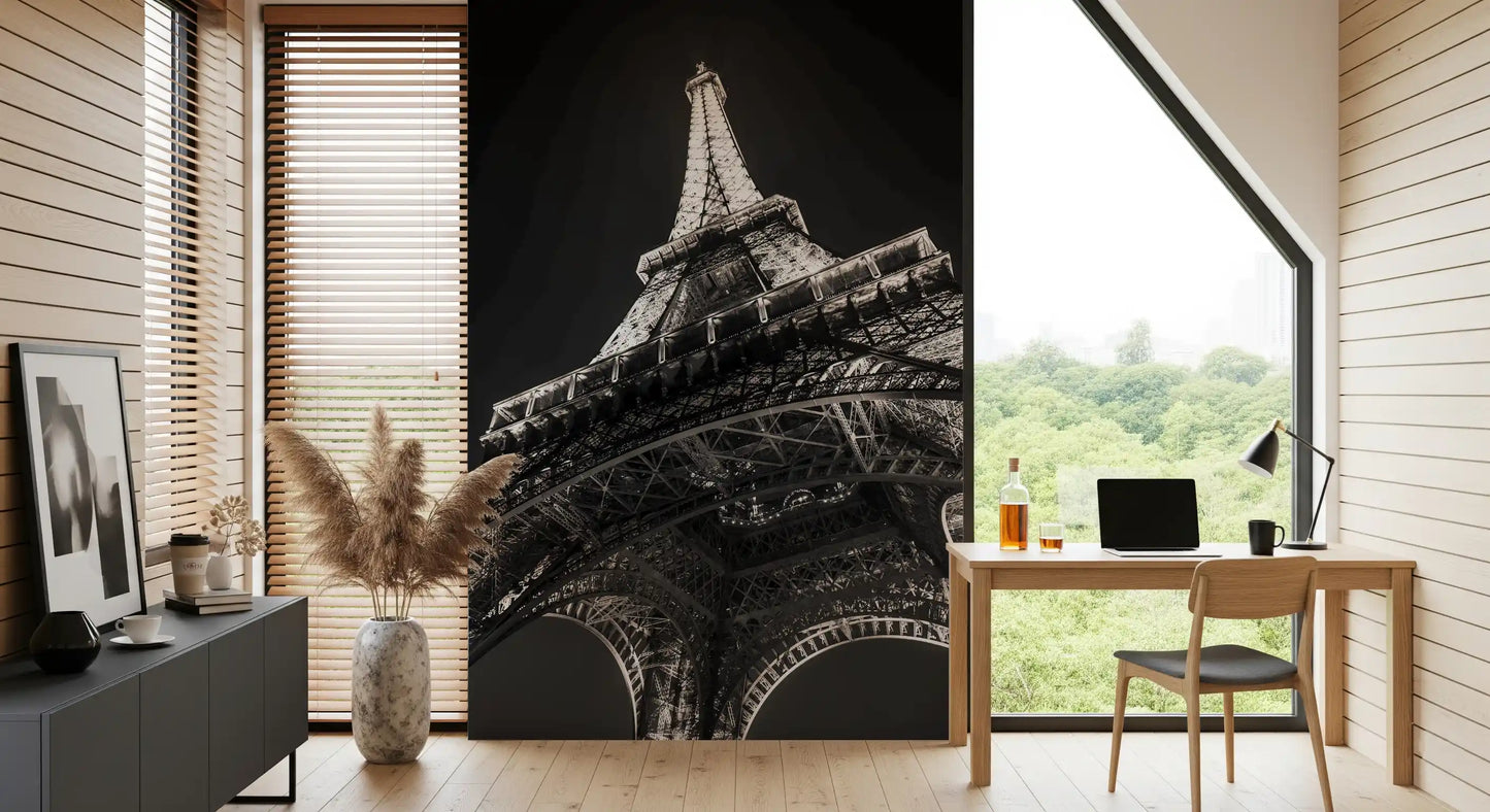 Parisisk nat arkitektonisk perspektiv vægmaleri