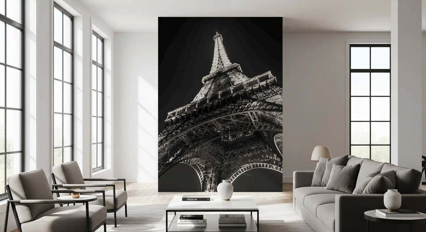 Parisisk nat arkitektonisk perspektiv vægmaleri