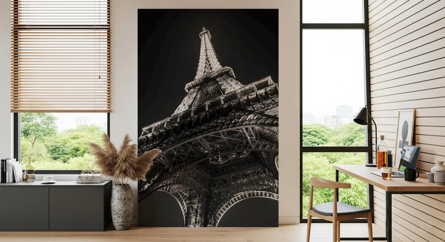 Parisisk nat arkitektonisk perspektiv vægmaleri