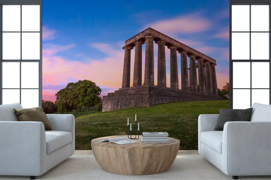 Sunset Over Calton Hill Colonnade Wall Mural