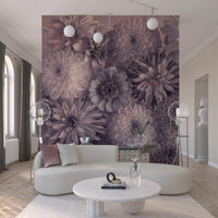 Wandbild Rauchiger Lavendel Botanischer Blumenstrauß