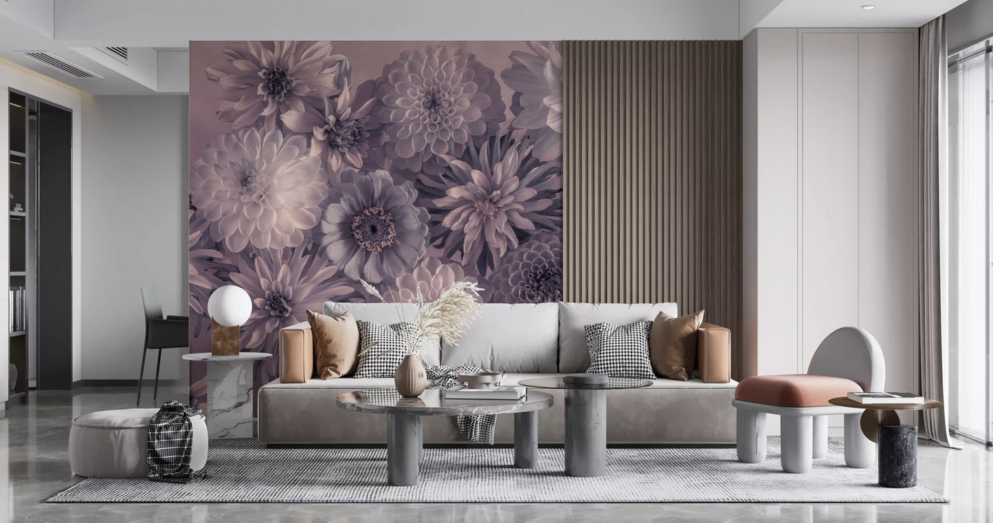 Wandbild Rauchiger Lavendel Botanischer Blumenstrauß