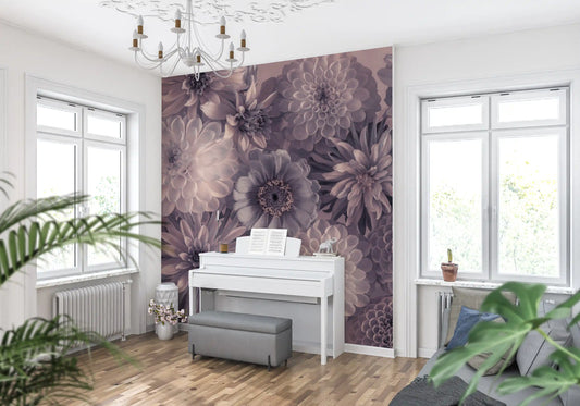 Wandbild Rauchiger Lavendel Botanischer Blumenstrauß