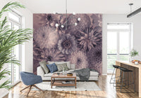 Wandbild Rauchiger Lavendel Botanischer Blumenstrauß