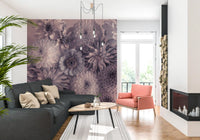 Wandbild Rauchiger Lavendel Botanischer Blumenstrauß